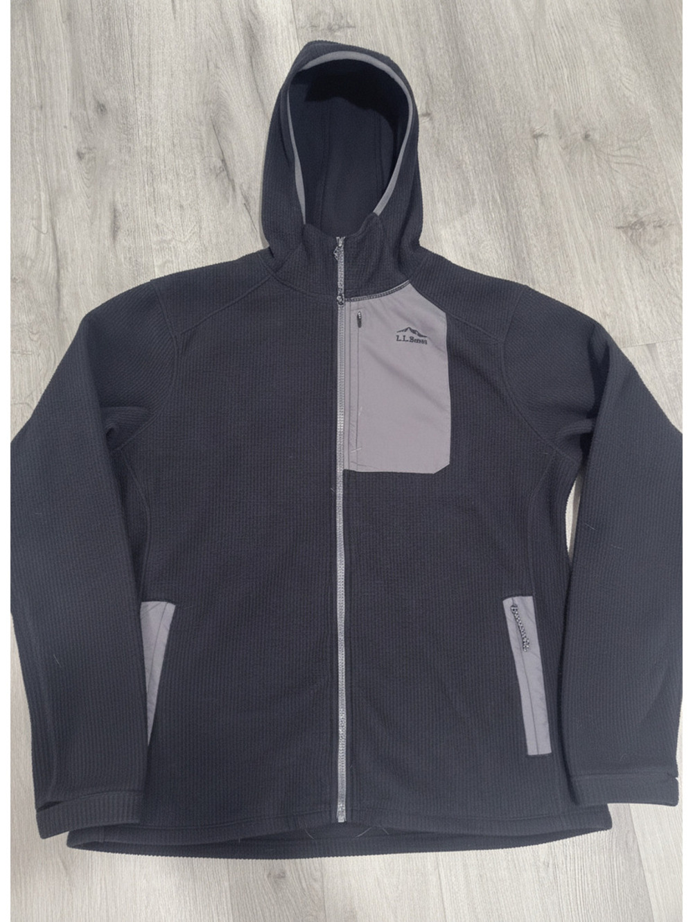 L.L.Bean Men Hoodie Jacket Black Large Regular